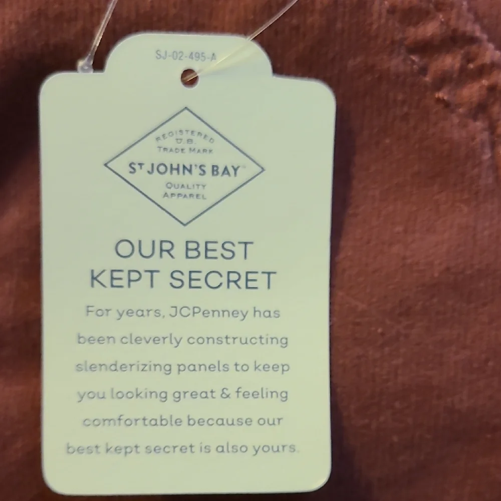 St. John's‎ Bay Straight Leg Corduroy Pants - Dark Mauve Size 16P